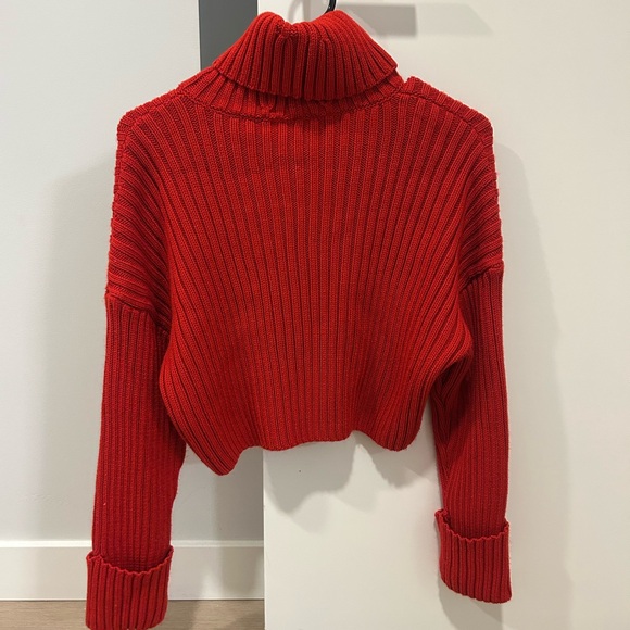 Zara Vibrant Red Cowl Neck Sweater - Picture 2 of 2